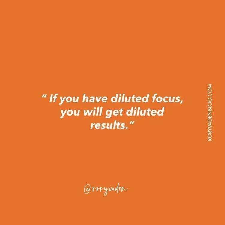 rory vaden quote focus